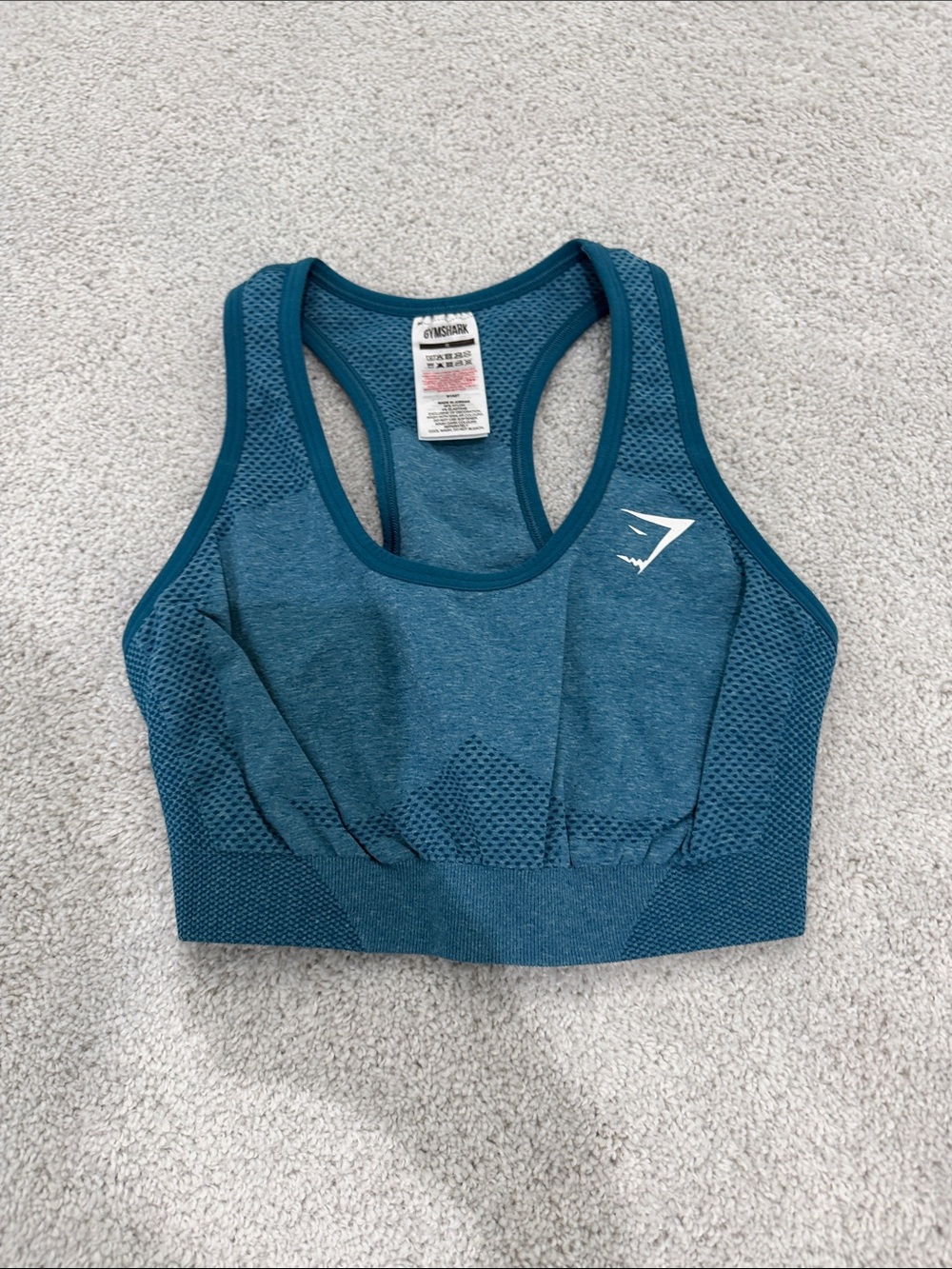 Gymshark Teal Seamless Racerback Sports Bra